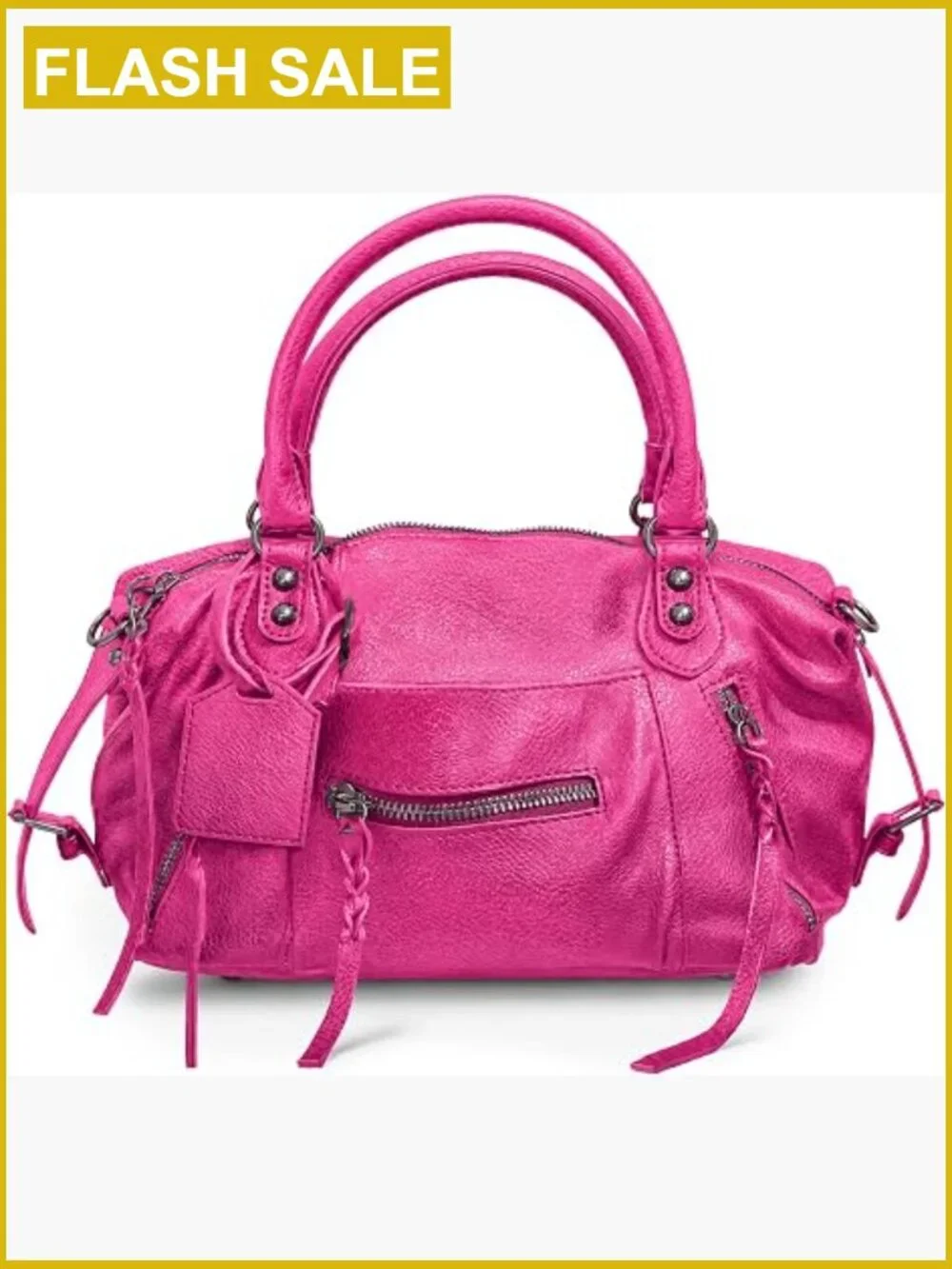 Vegan Leather Hobo Tote Bag Crossbody Shoulder Bag 8L